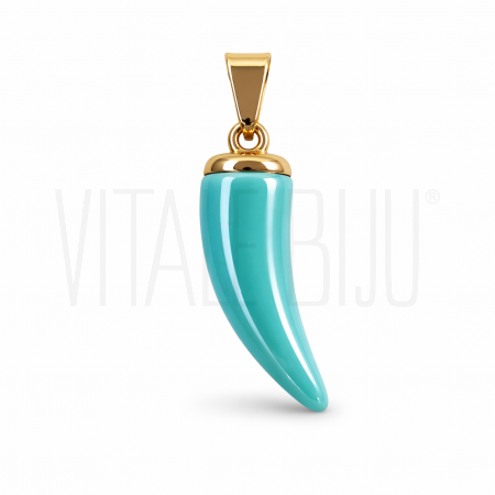 Pendente Corno 25x7mm com Base...